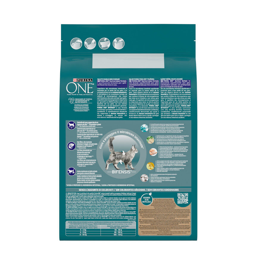 2.8 kg One Sterilcat Hairball Pollo pienso para gatos, , large Imagen numero 2